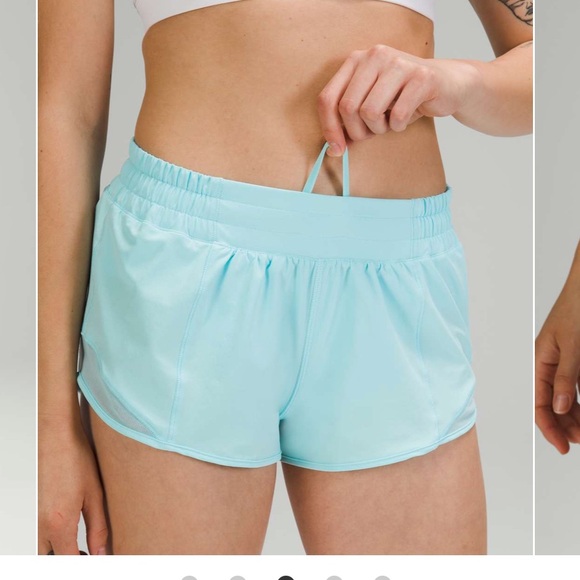 Lululemon hotty hot shorts size 8 blue 2.5” inseam low rise - Picture 1 of 10